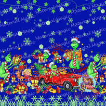 Load image into Gallery viewer, Grinch Christmas Border Blue
