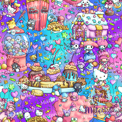 Kitty Candyland Blue & Pink Vinyl