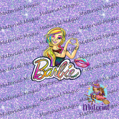 Love Barbie Mermaid Purple Panel