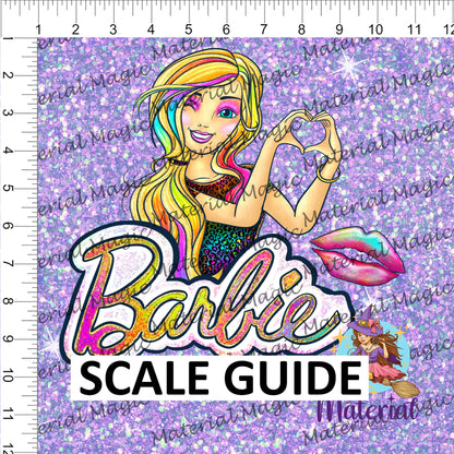 Love Barbie Mermaid Purple Panel