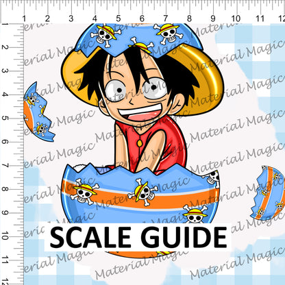 Luffy Blue Check Panel