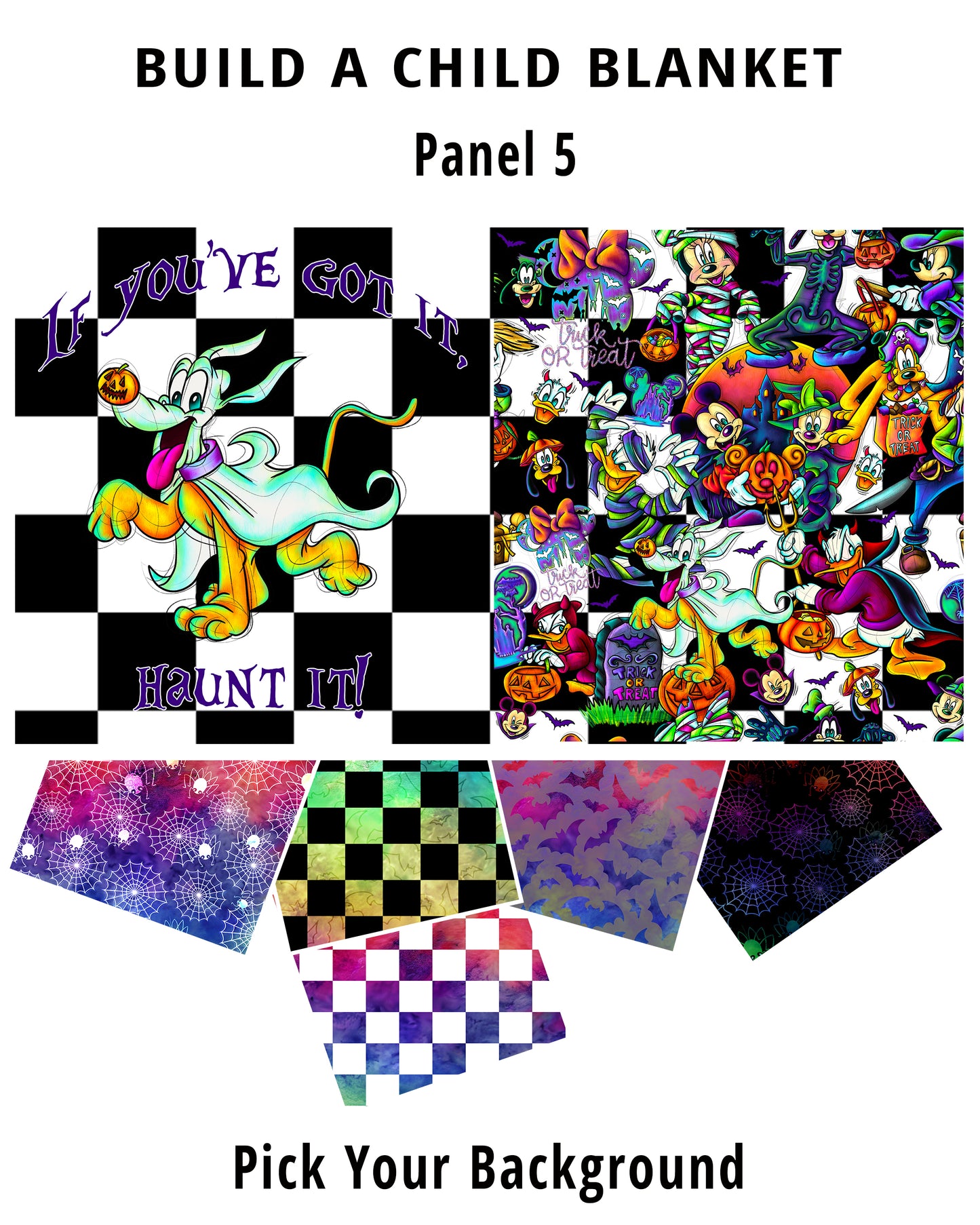 R82 Fab 5 Halloween Panel 5 CHILD PANEL BLANKET PREORDER