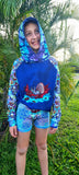 Peacock Navy Panel