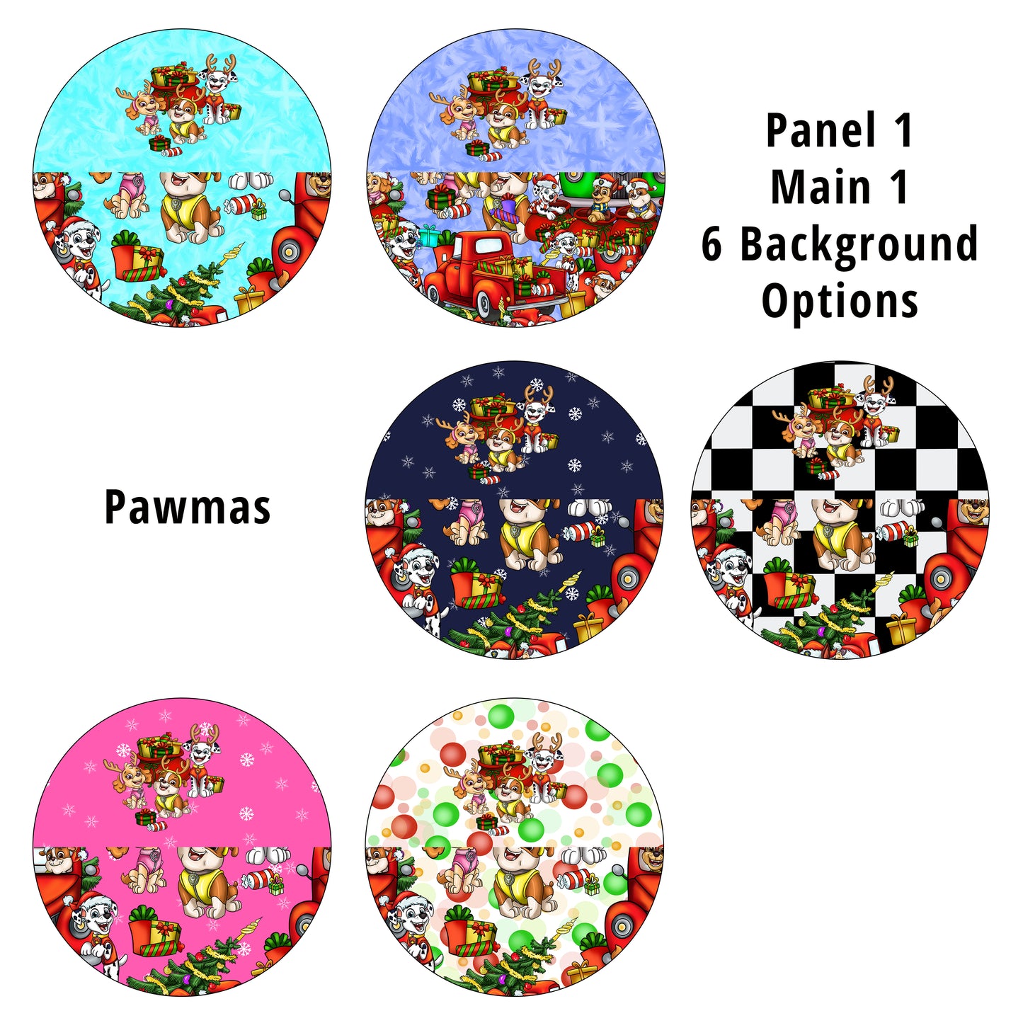 R82 Pawmas Panel 1 Main 1 Nappy/Undie Panel PREORDER