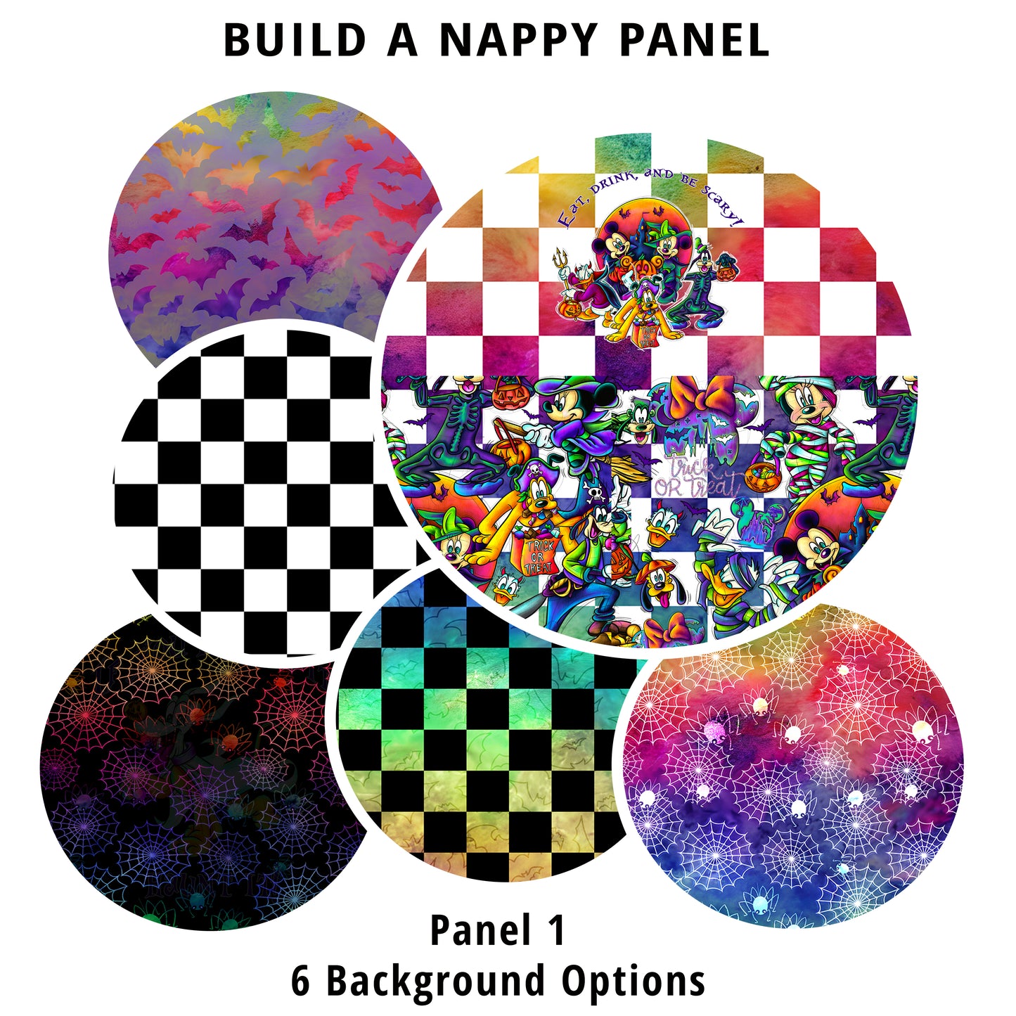 R82 Fab 5 Halloween Panel 1 Nappy/Undie Panel PREORDER