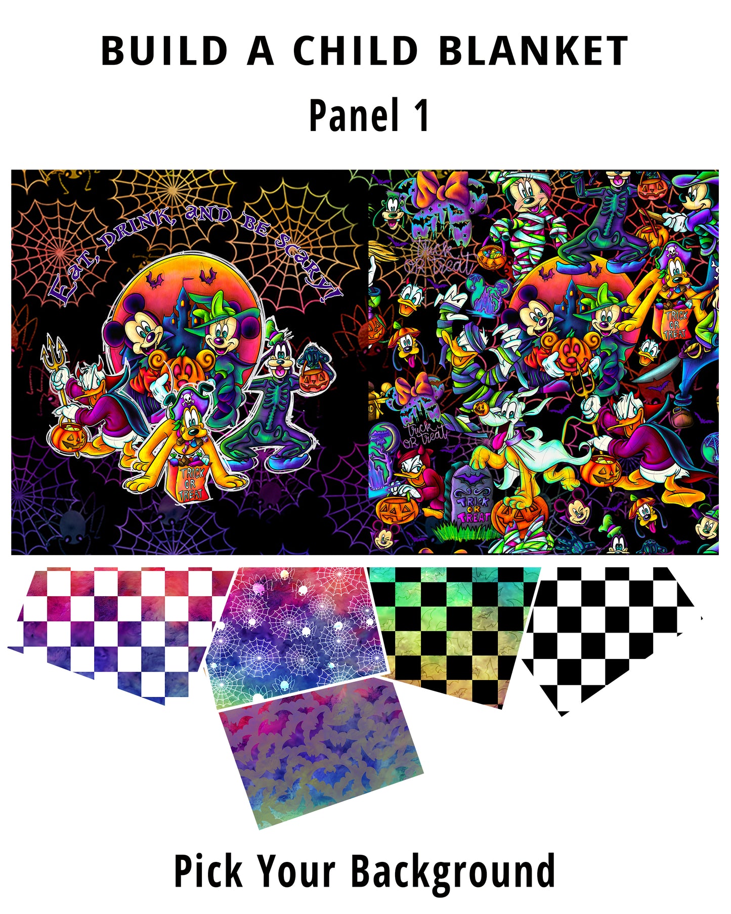 R82 Fab 5 Halloween Panel 1 CHILD PANEL BLANKET PREORDER