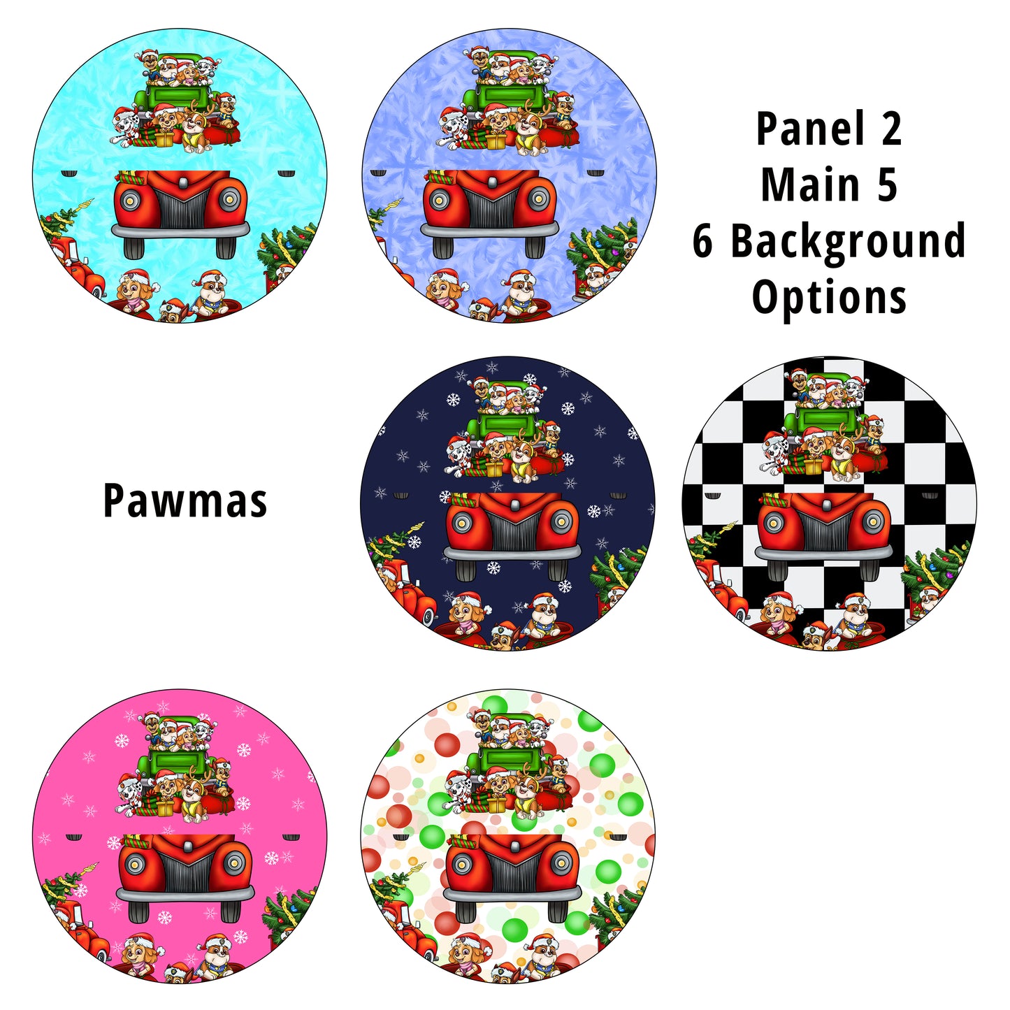 R82 Pawmas Panel 2 Main 5 Nappy/Undie Panel PREORDER