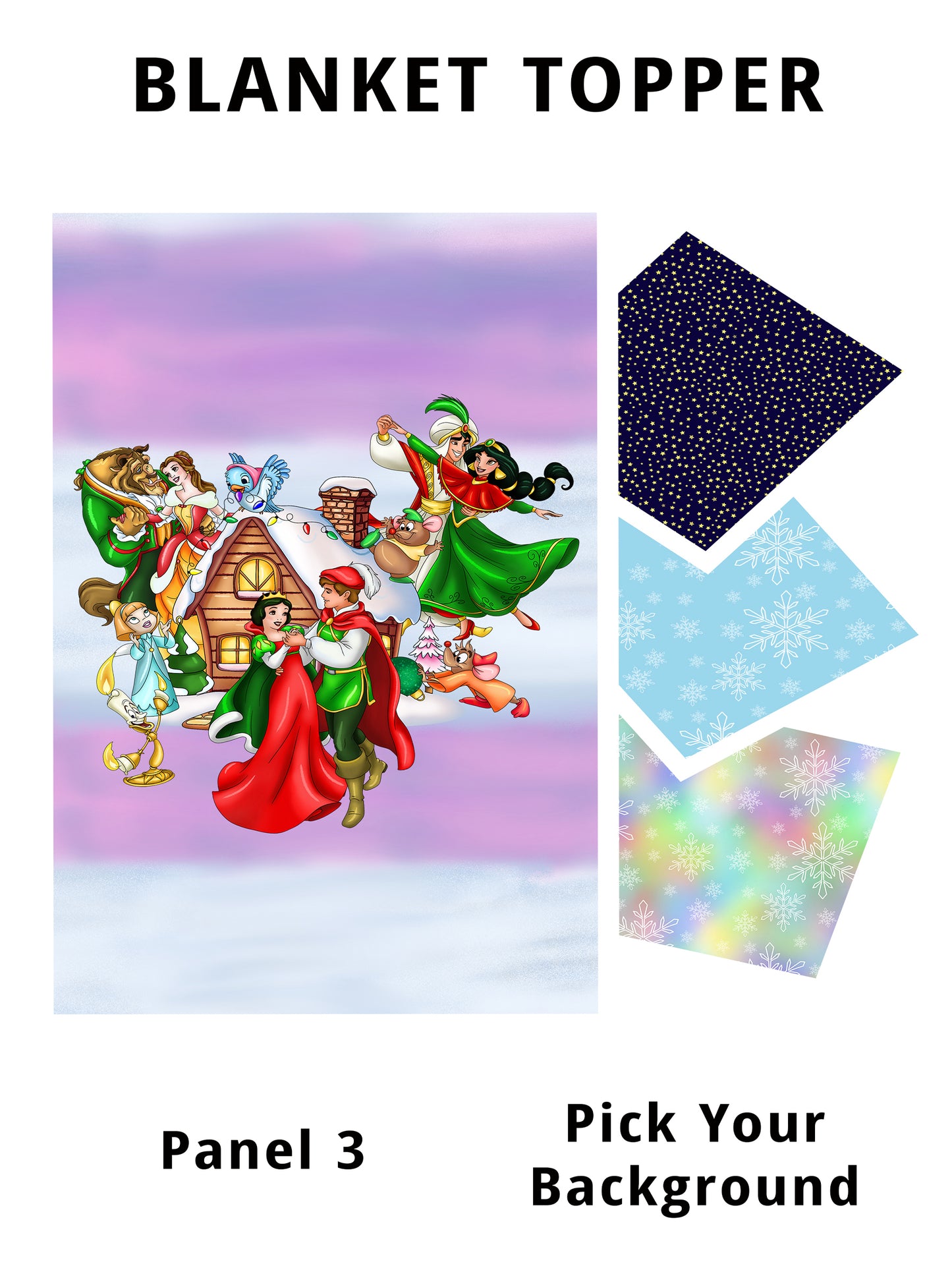 R82 Christmas Couples Panel 3 Blanket Topper PREORDER