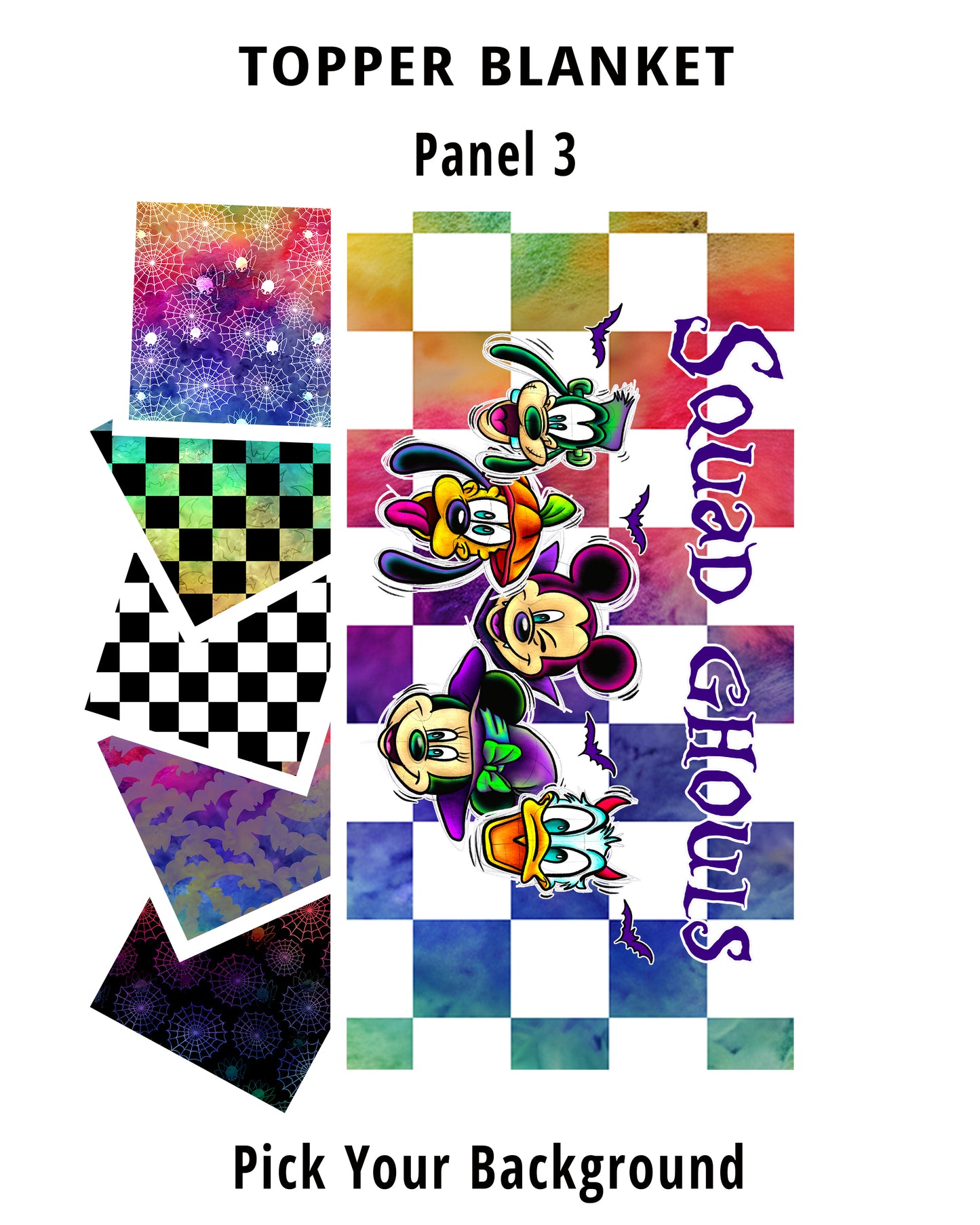 R82 Fab 5 Halloween Panel 3 Blanket Topper PREORDER