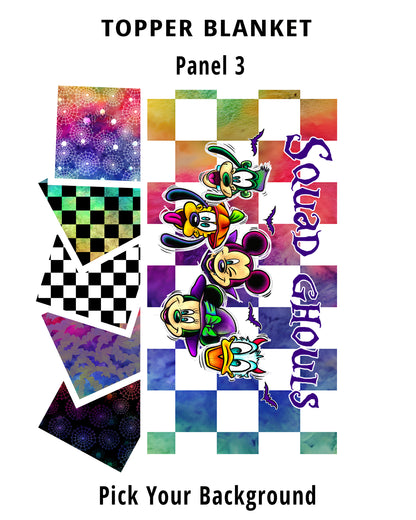 R82 Fab 5 Halloween Panel 3 Blanket Topper PREORDER