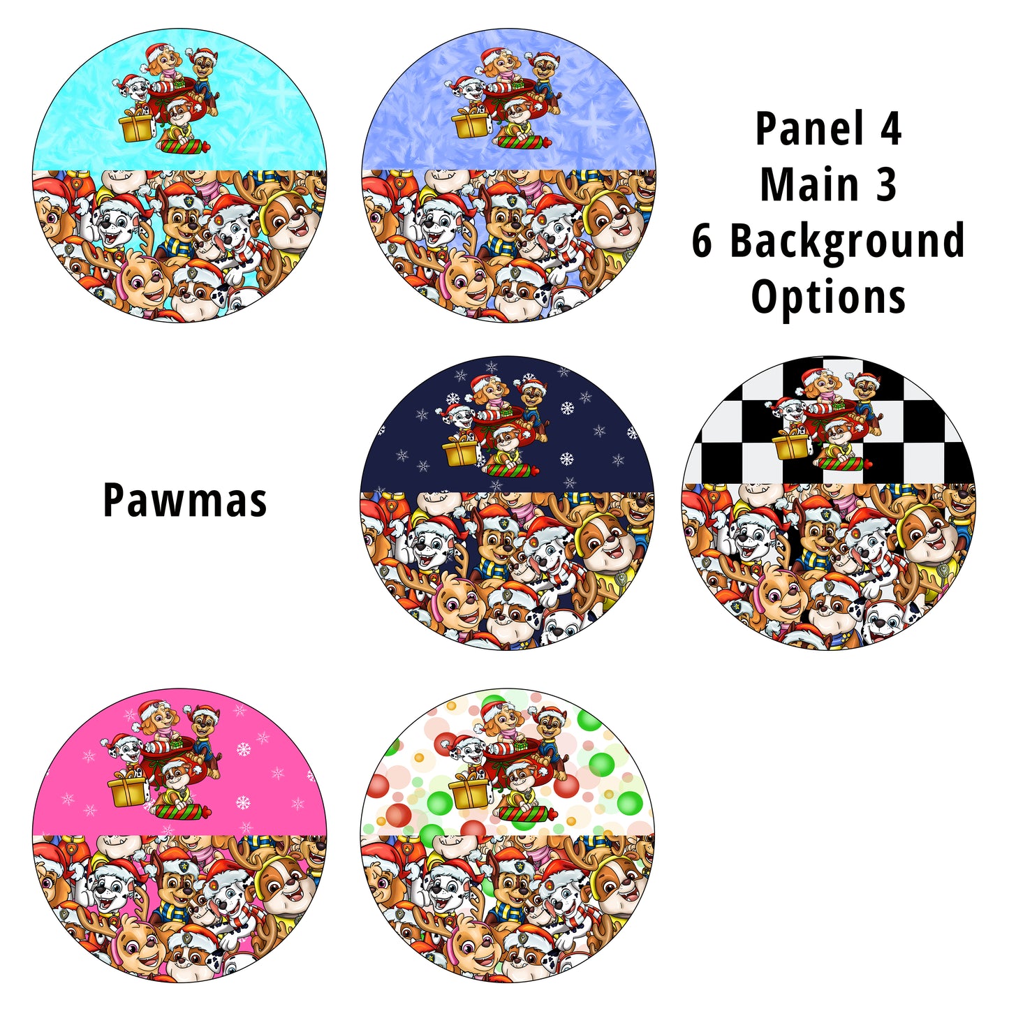 R82 Pawmas Panel 4 Main 3 Nappy/Undie Panel PREORDER