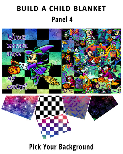 R82 Fab 5 Halloween Panel 4 CHILD PANEL BLANKET PREORDER