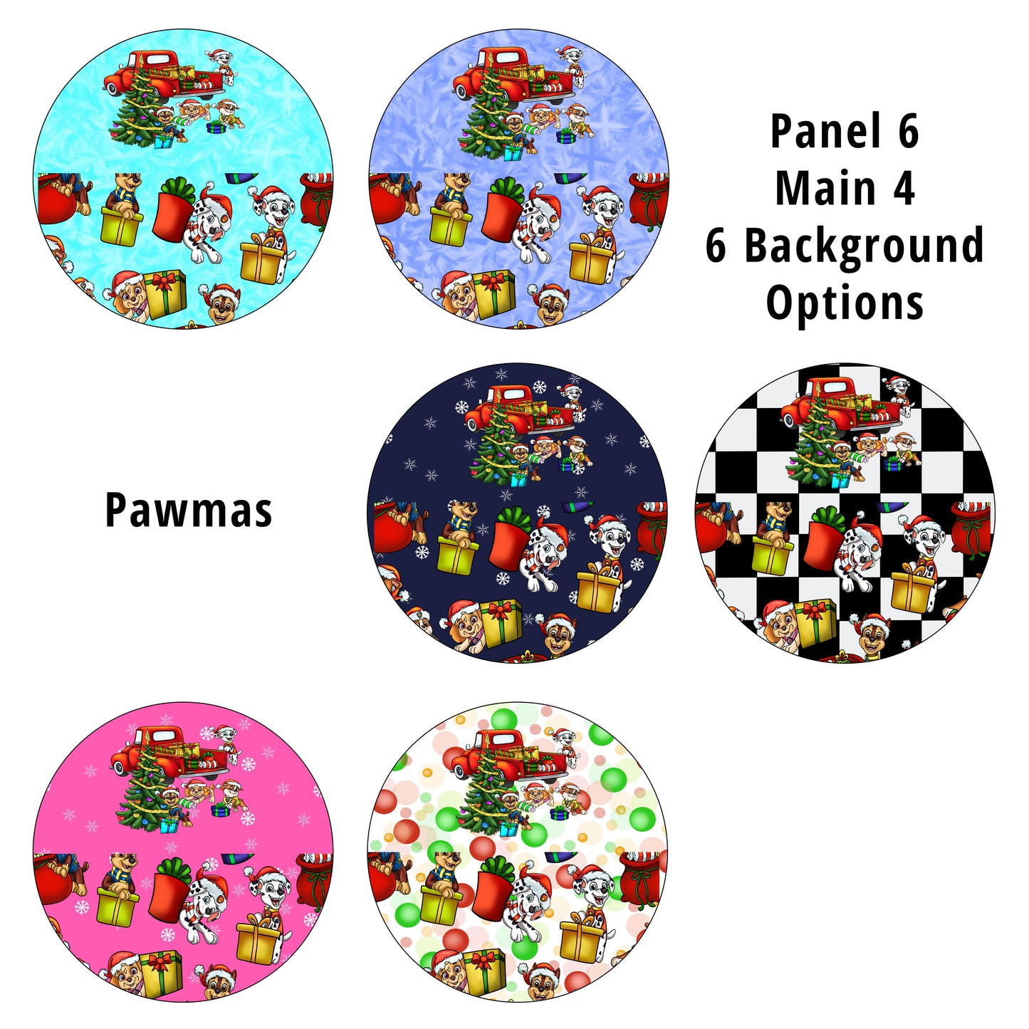 R82 Pawmas Panel 6 Main 4 Nappy/Undie Panel PREORDER