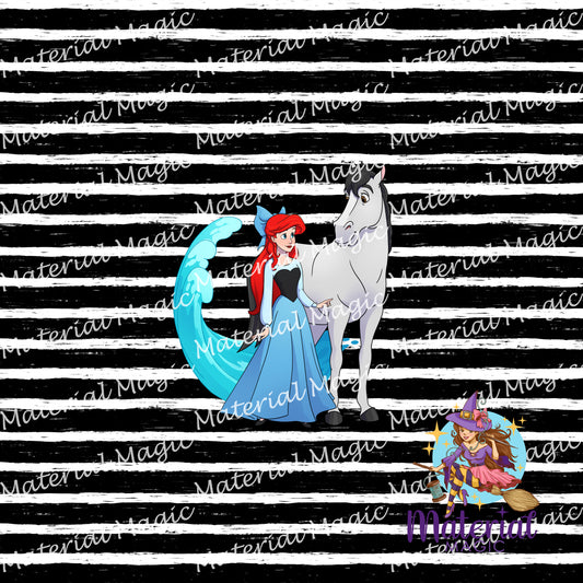 Pony Ariel Grunge Lines Panel