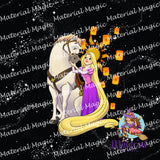 Pony Tangled Black Sky Panel