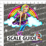 Rainbow Barbie Black Panel