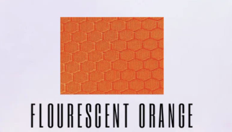 Fluroescent Orange Adhesive Hex Polyester Ripstop 420D HALF Yard