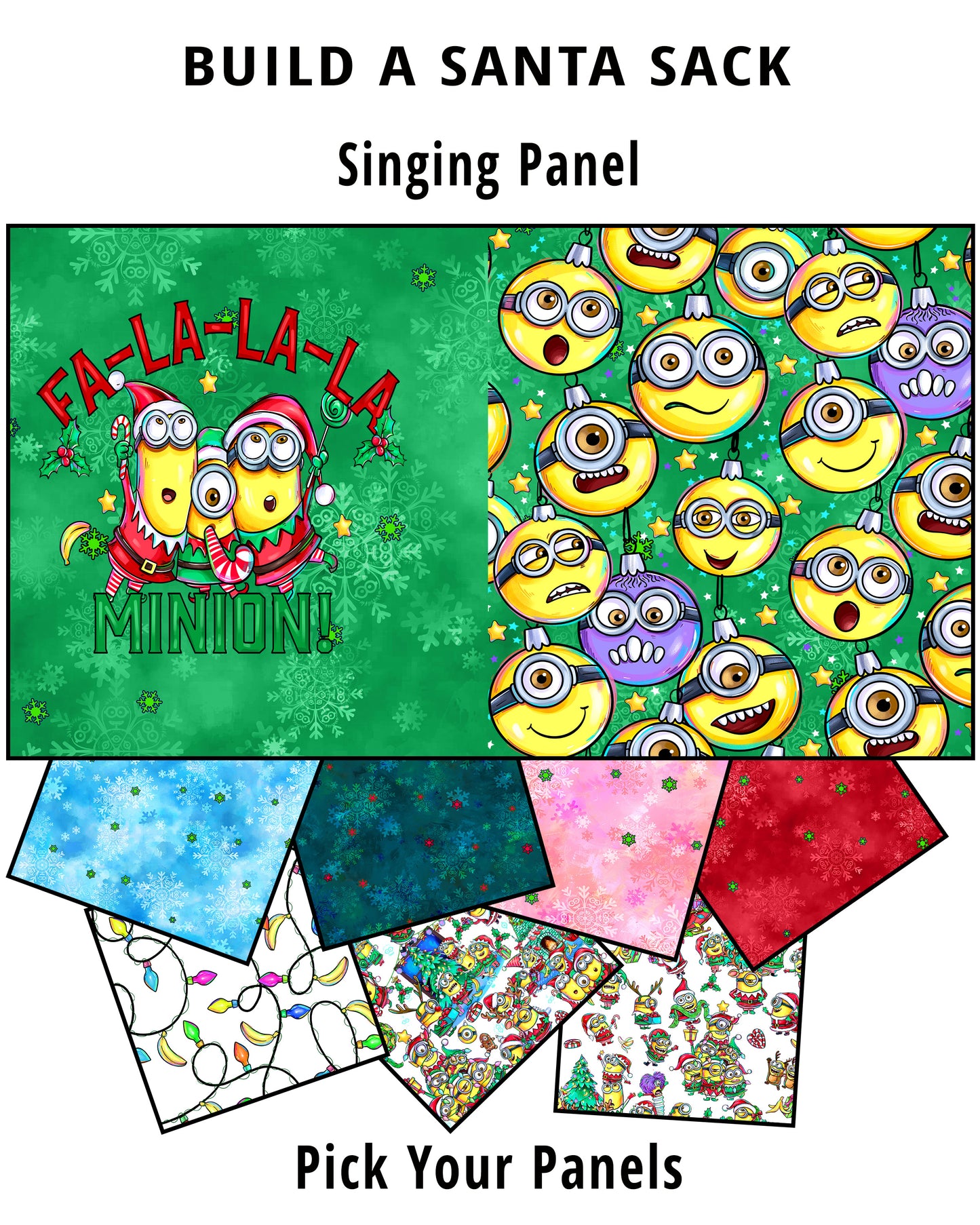 R82 Banana Xmas Singing Half Panel Santa Sack PREORDER