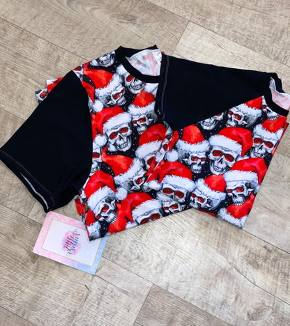 Xmas Skulls Black