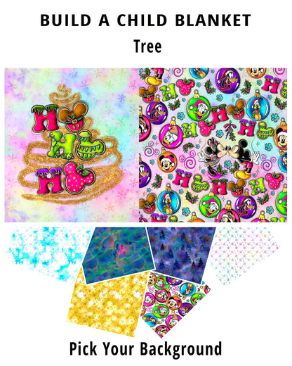 R82 Fab 5 Festive Tree CHILD PANEL BLANKET PREORDER