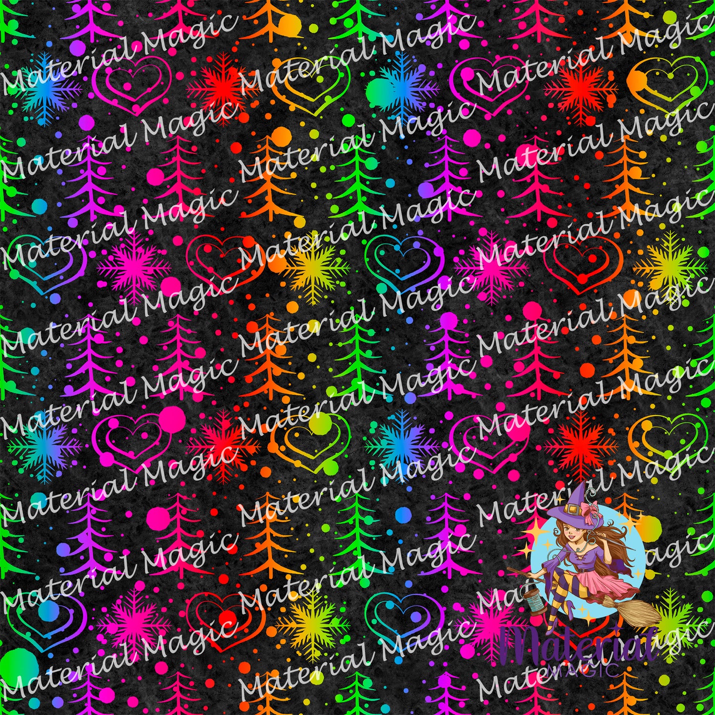 R82 WW Black Rainbow Pattern Snow Coord PREORDER