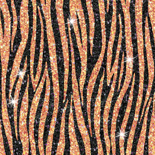Glitter Zebra Orange Black PREORDER