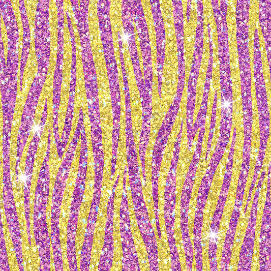 Glitter Zebra Purple Yellow PREORDER