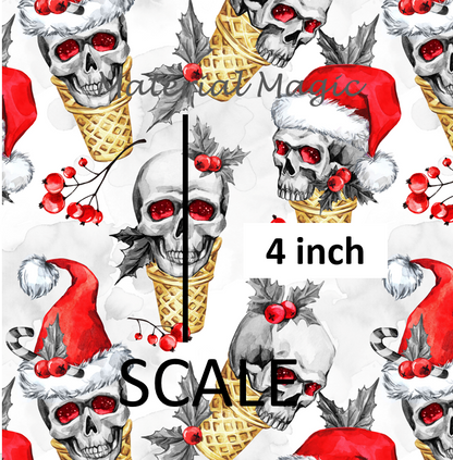 Skulls Xmas Cones White