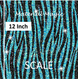 Glitter Zebra Blue