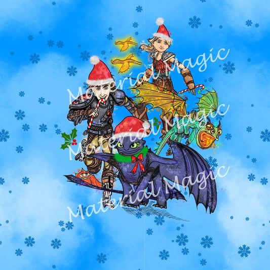 HTTYD Xmas Blue Panel