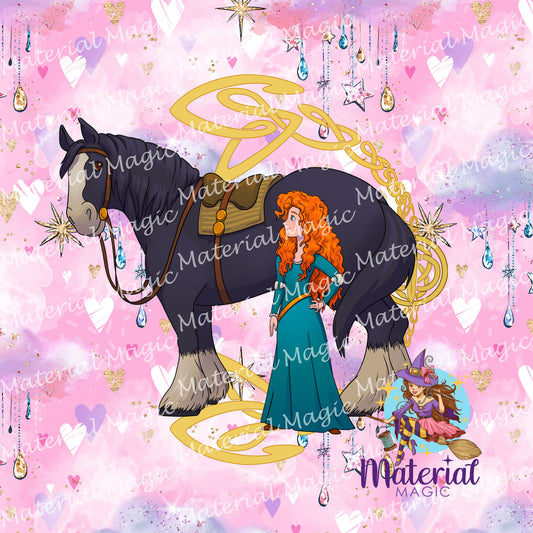 Pony Panel Merida Pink Clouds