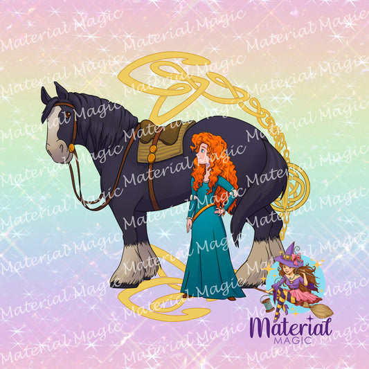 Pony Panel Merida Rainbow