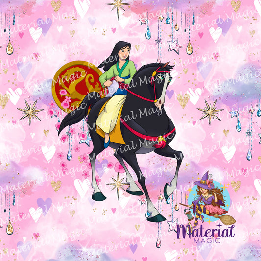 Pony Panel Mulan Pink Clouds