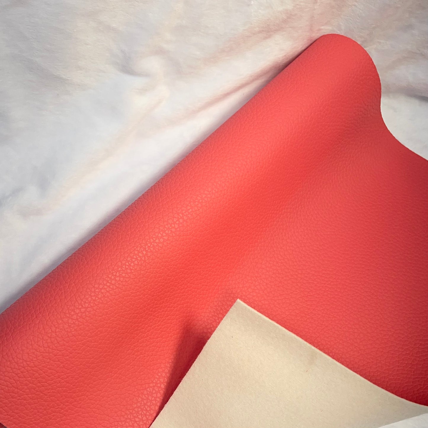 Litchi Textured Vinyl 34. Coral (Aggressive Salmon)