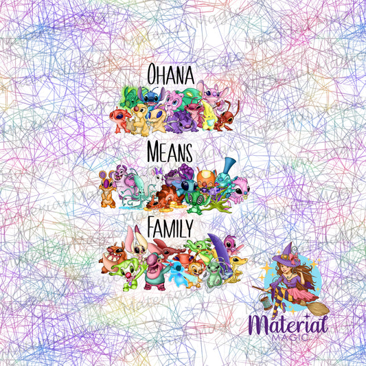 Squiggles Ohana White Panel